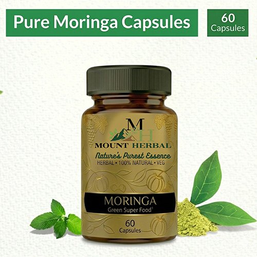 Mountherbal 100% Natural Moringa Capsules: The Ultimate Green Superfood